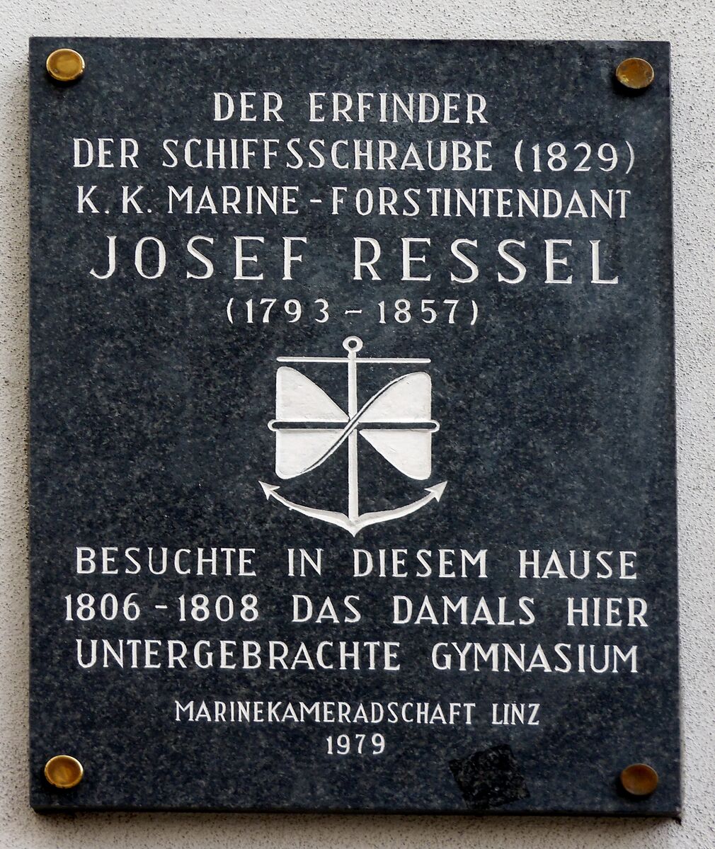 Datei Erinnerungstafel Josef Ressel Linzwiki